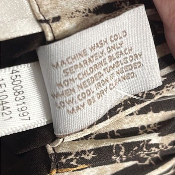 Chico's diamond ikat pull on elastic waistband Brown and Tan Patterned Skirt - Picture 7 of 14